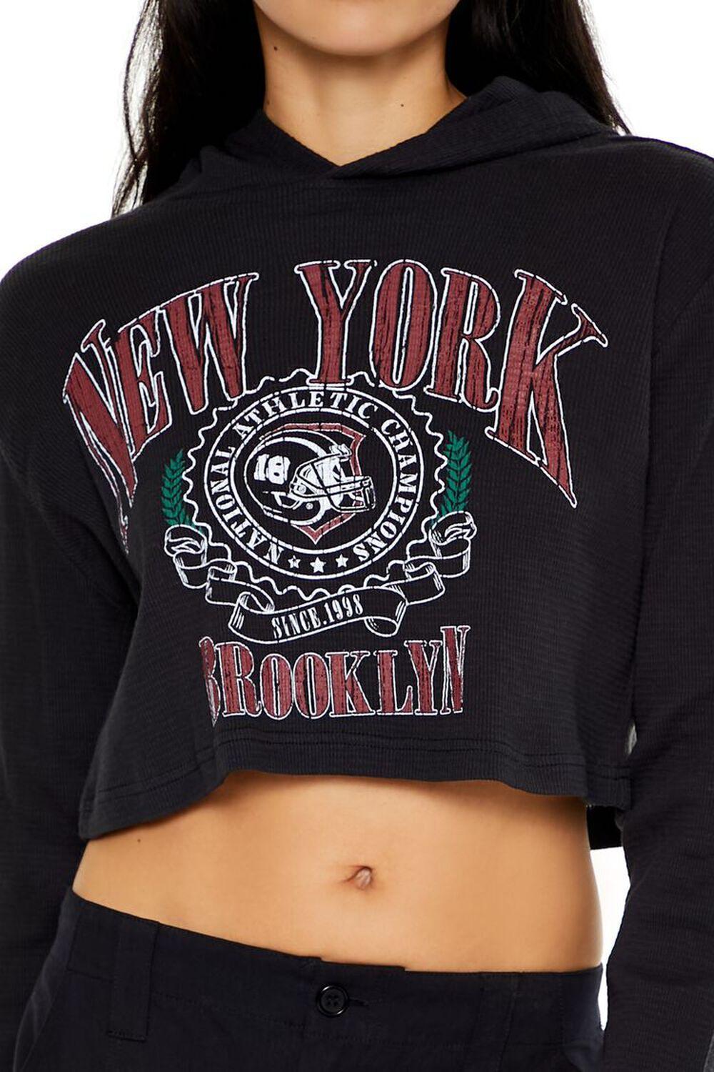 New York Brooklyn Cropped Hoodie | Forever 21 Product Image
