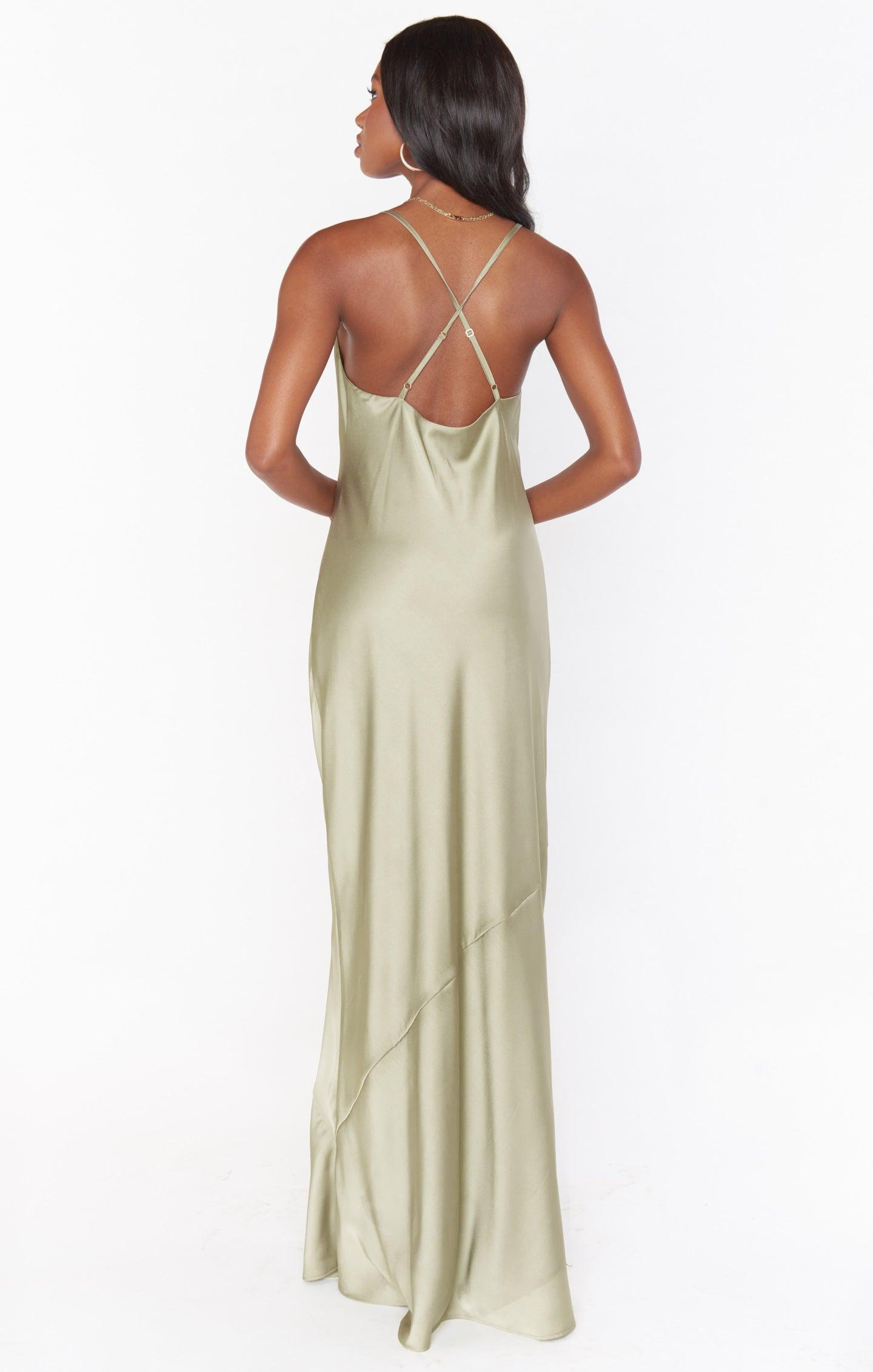 Tuscany Maxi Slip Dress ~ Rose Gold Luxe Satin Product Image
