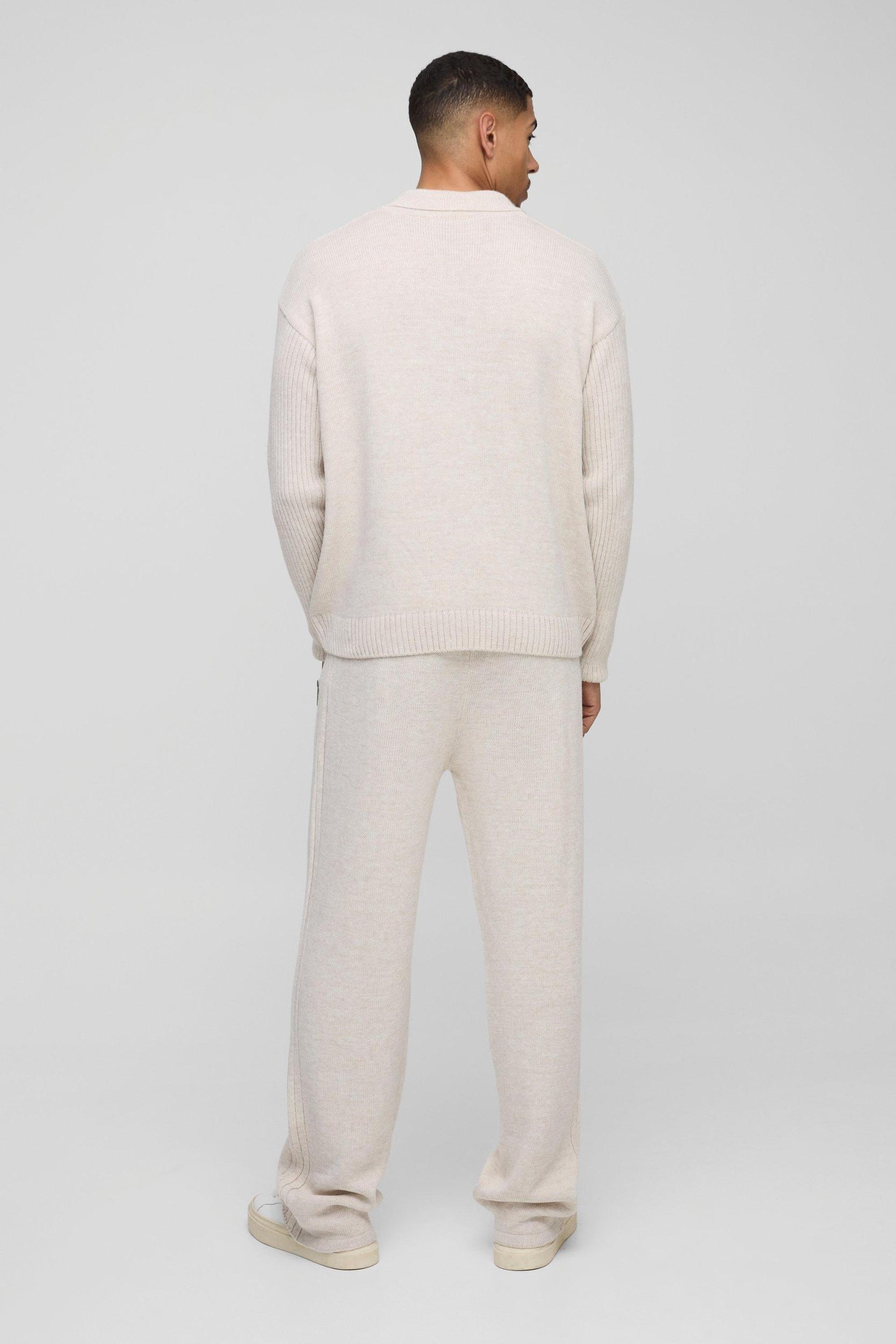 Relaxed Knitted Side Panel Sweatpants | boohooMAN USA Product Image