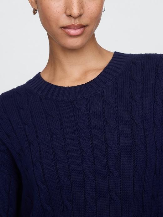 Oversized Cable-Knit Sweater Product Image
