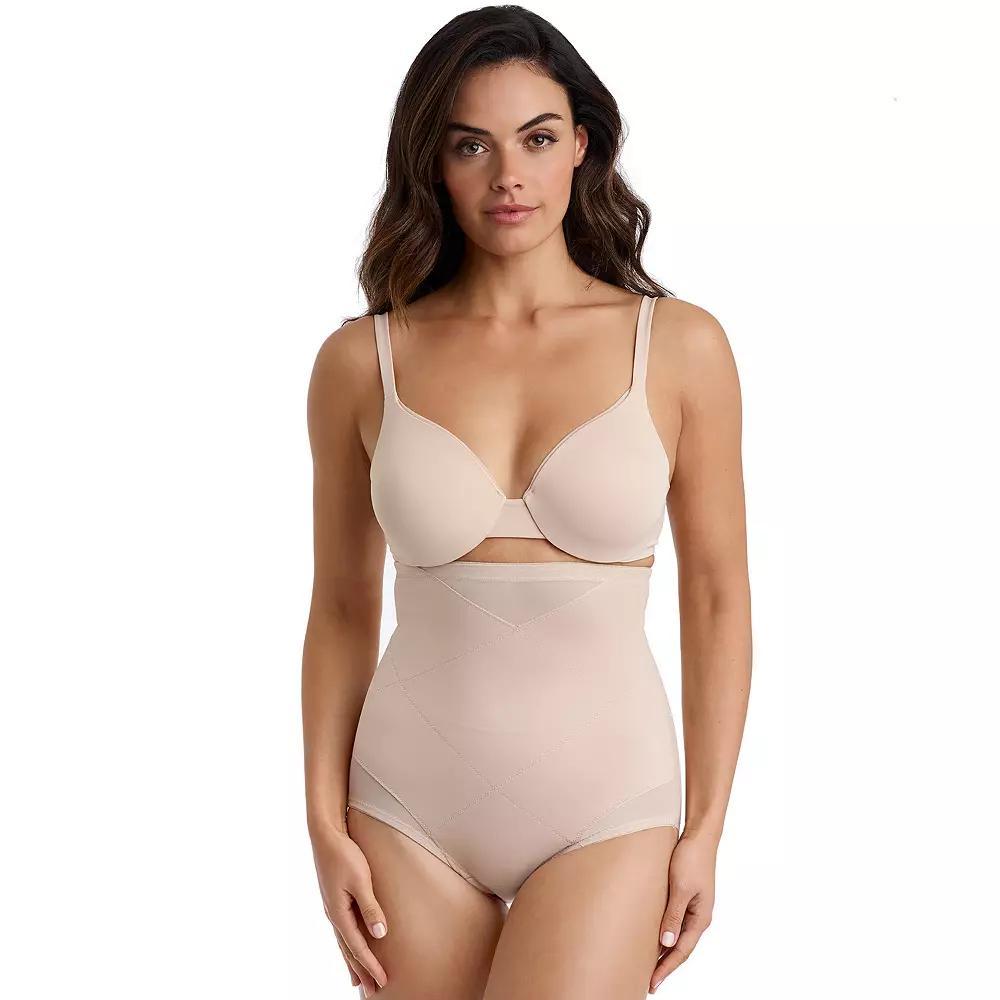 Naomi & Nicole® Extra-Firm Control Shapewear Women's Inside Magic® Tummy Tuck High Waist Brief 7605, Size: XXXL, Warm Beige Product Image