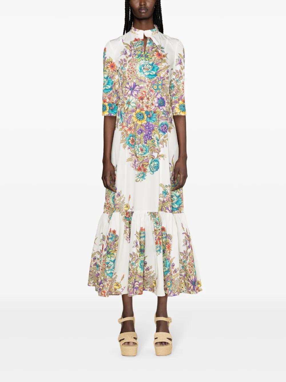 floral-print cotton maxi dress Product Image