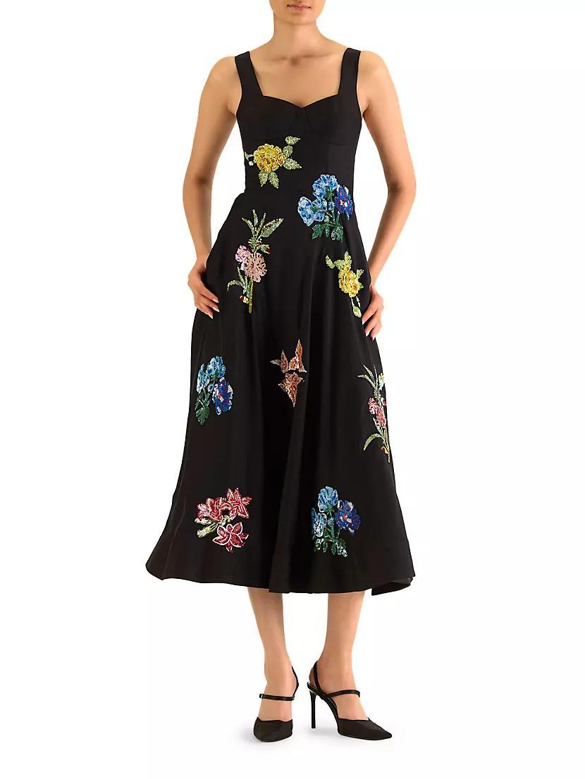 Sequined Silk Corset Dress Product Image