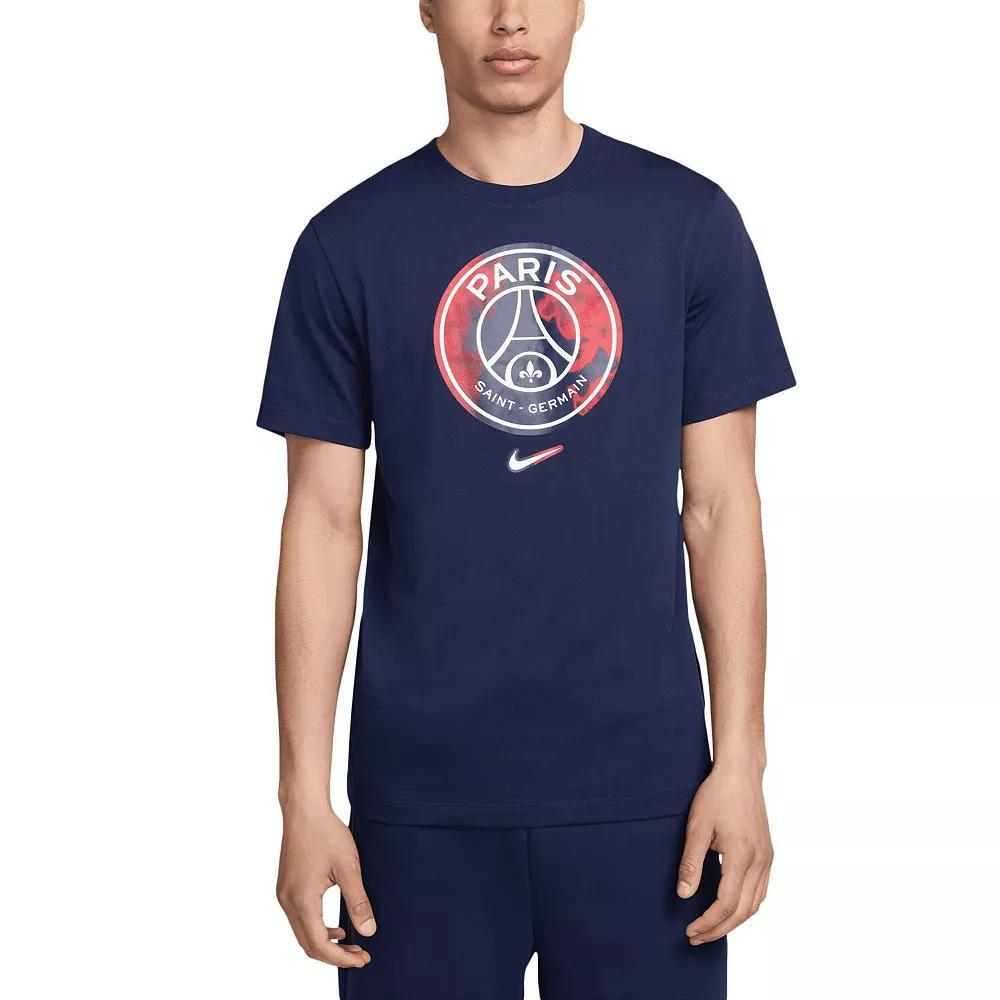 Mens Nike Navy Paris Saint-Germain Crest T-Shirt Psg Blue Product Image