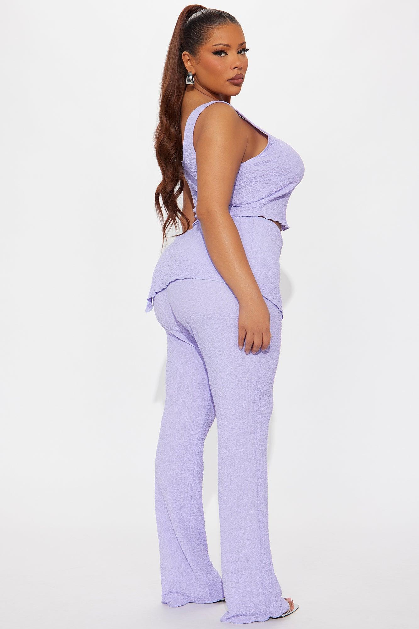 Emory Textured Pant Set - Lavender Product Image