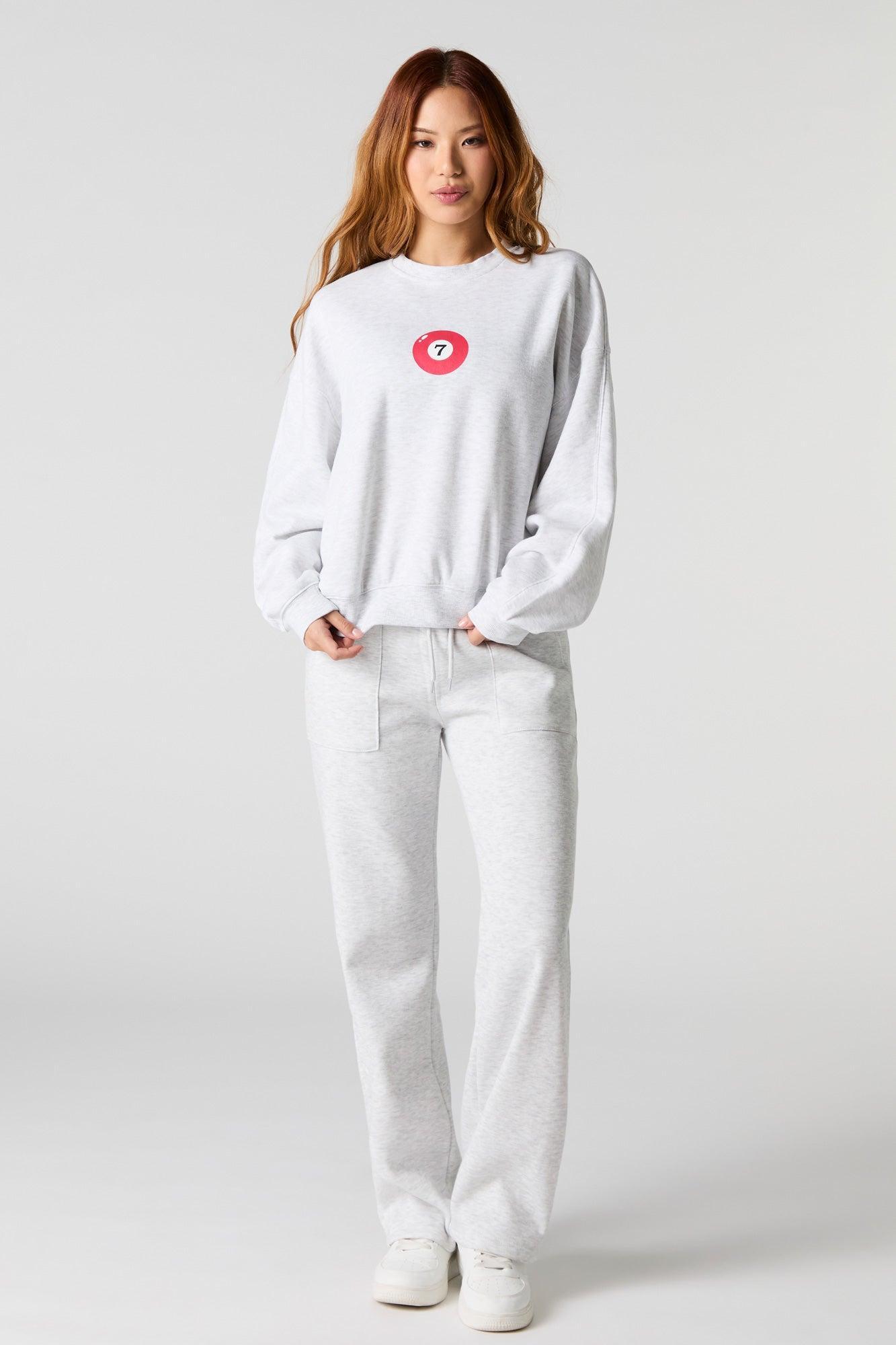 7 Pool Ball Graphic Fleece Sweatshirt Female Product Image