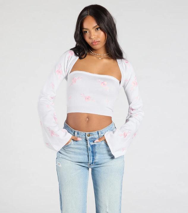 Easy Charm Floral Crop Tube Top Product Image