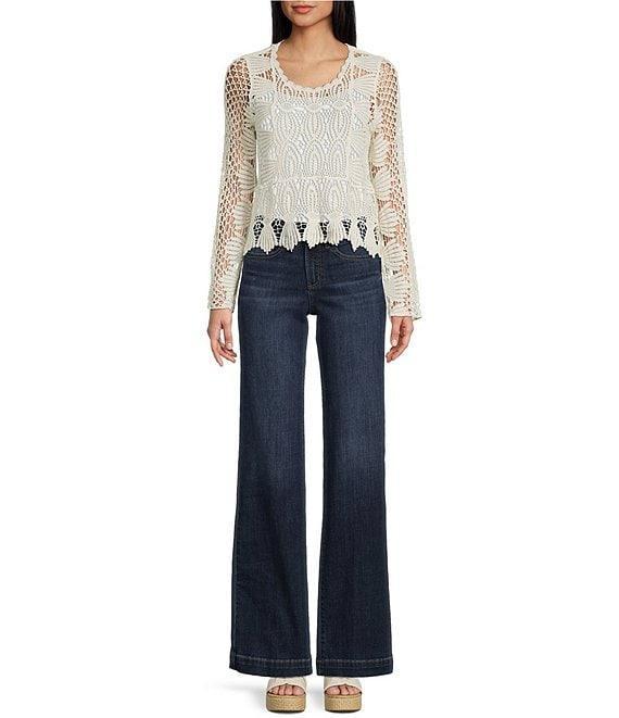 Evolutionary Crochet Long Bell Sleeve Top Product Image