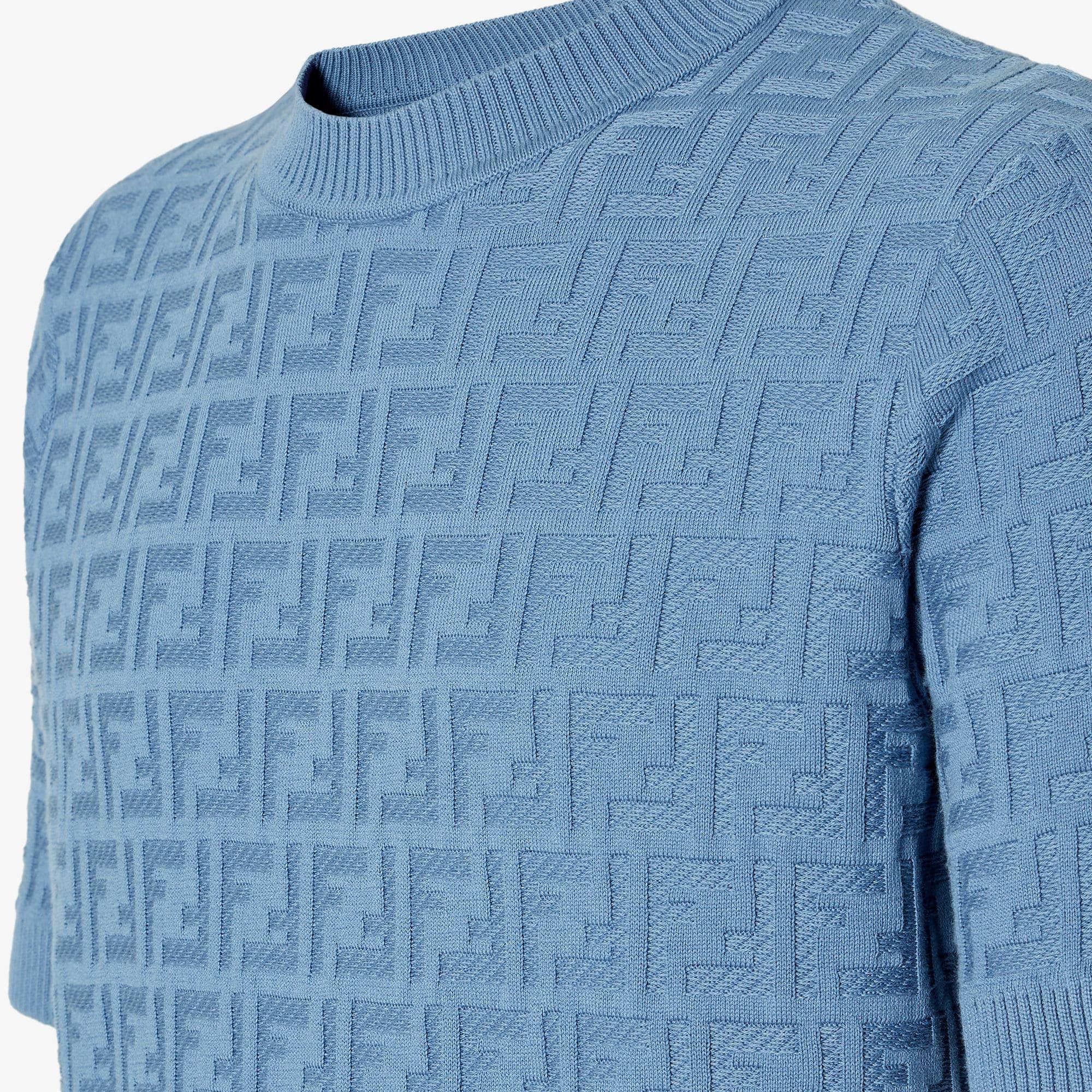 SweaterLight blue FF cotton pullover Product Image