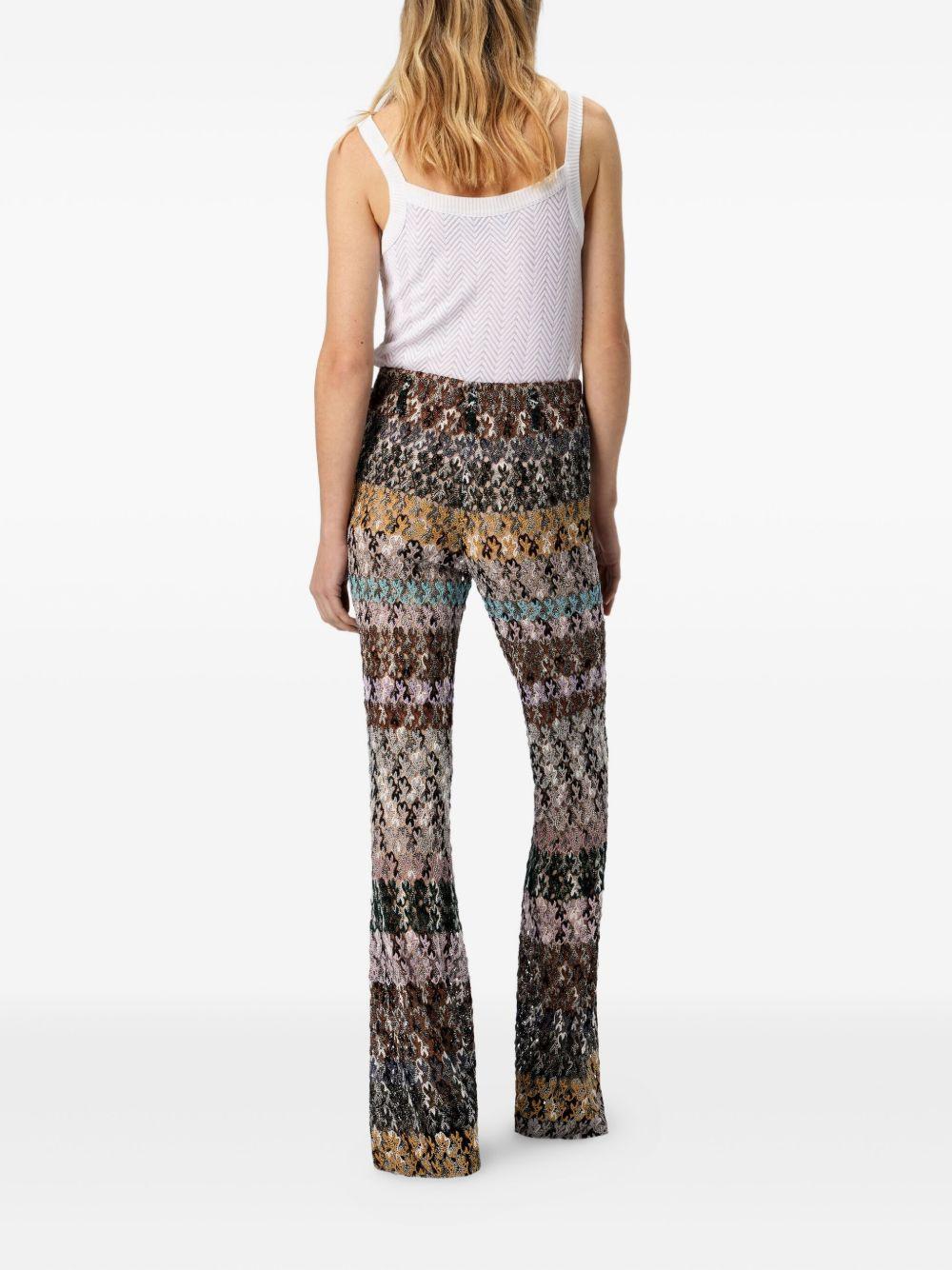 striped flared trousers Product Image