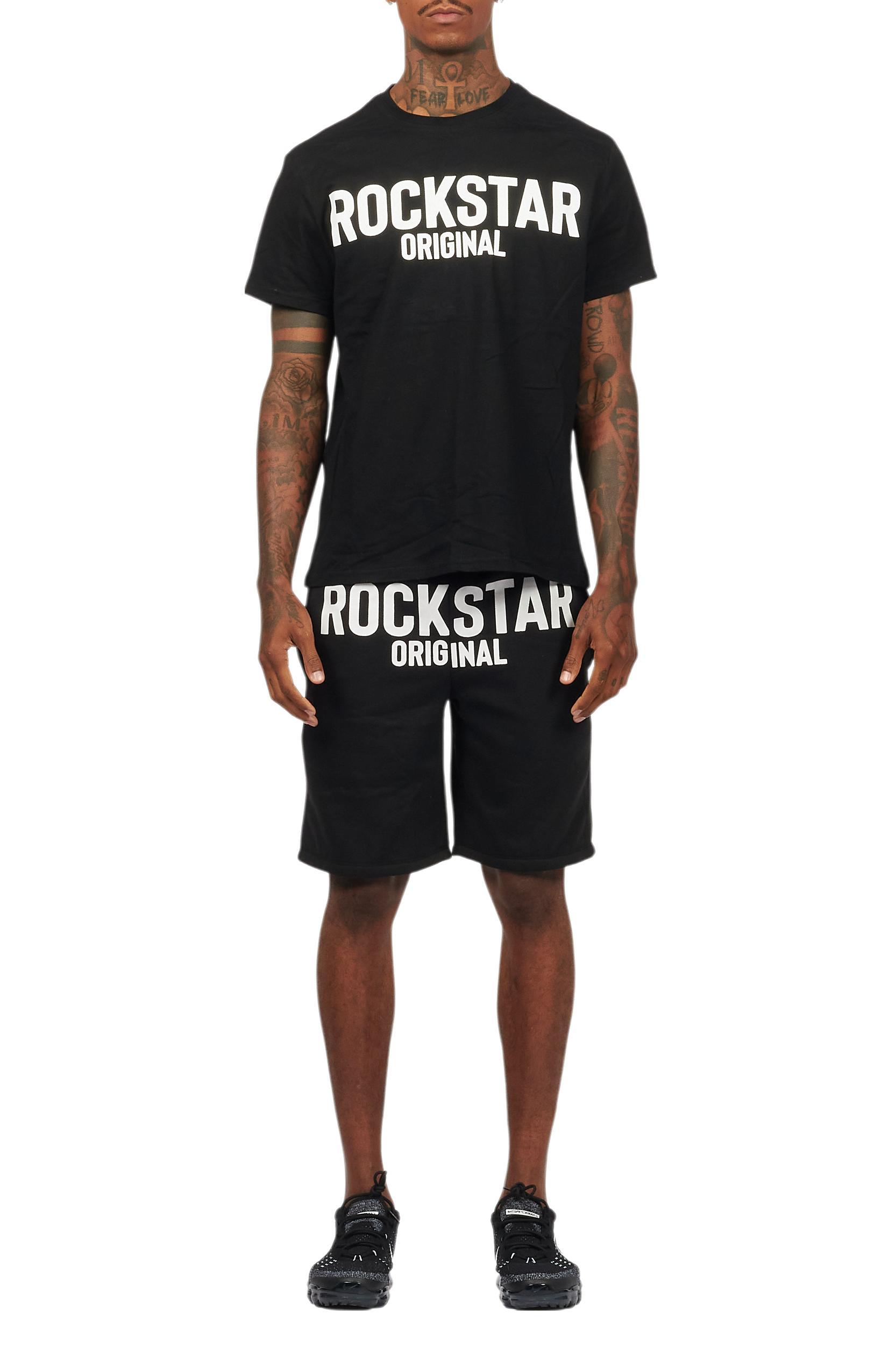 Sana Black/White T-Shirt Short Set Male Product Image