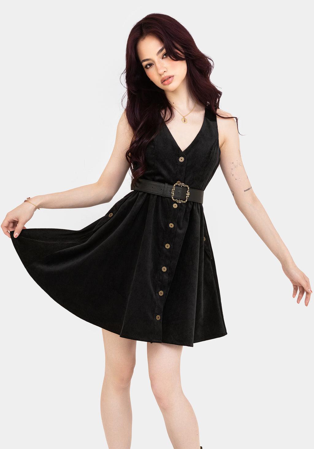 Iris Button Up Pinafore Mini Dress Product Image