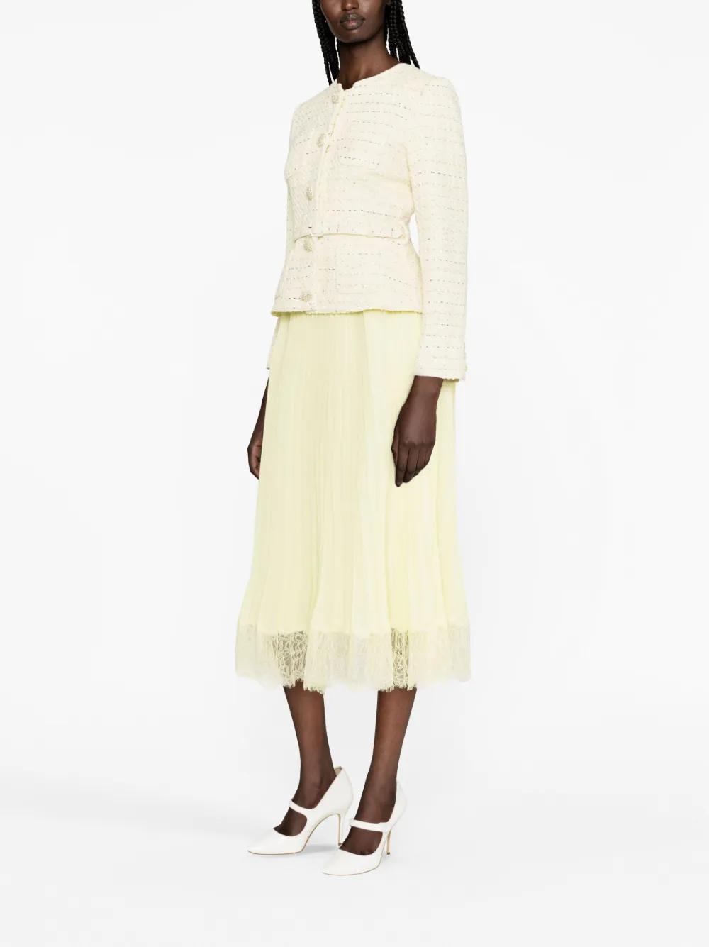 bouclé chiffon midi dress Product Image