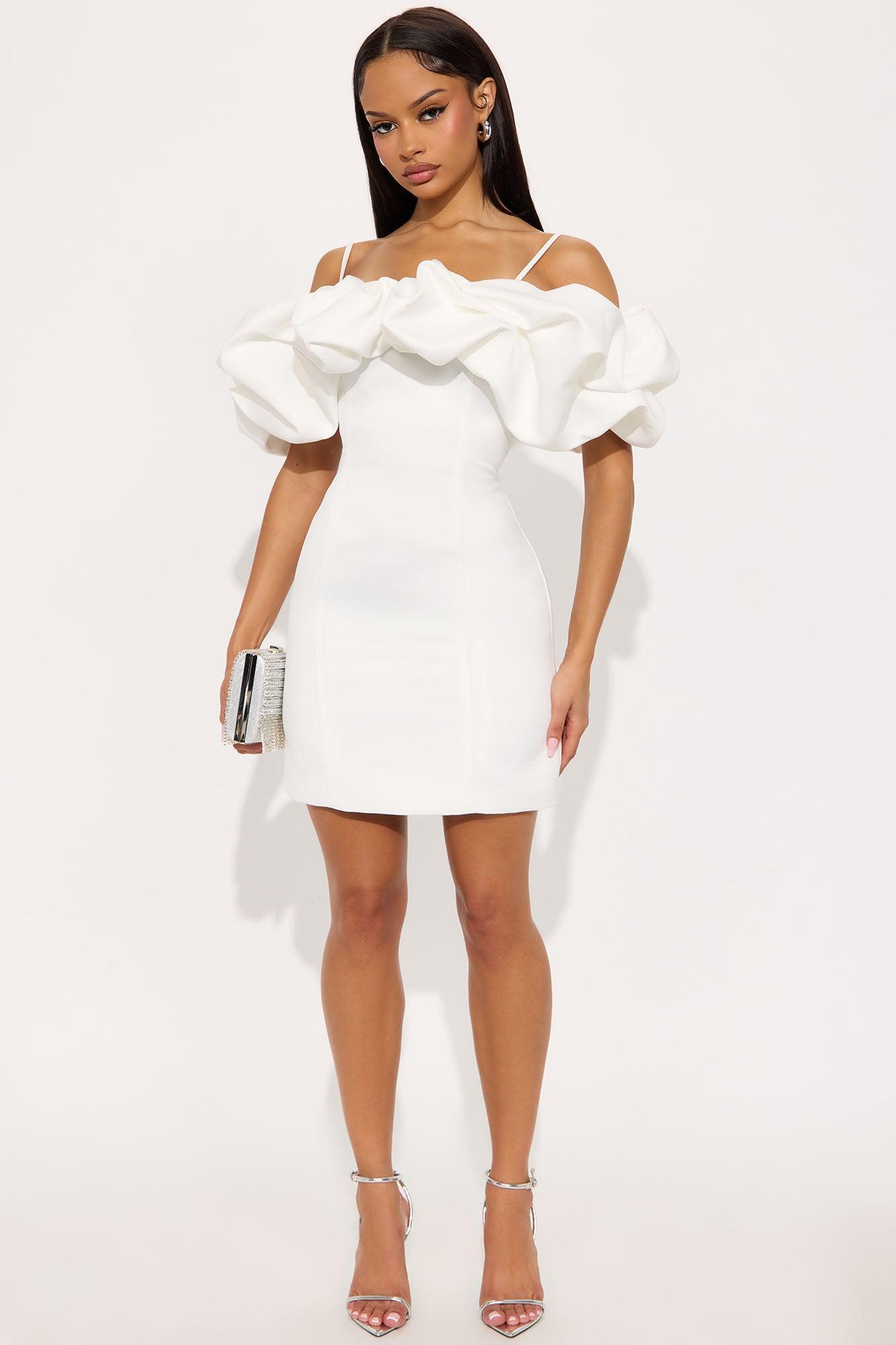 Tall Lola Mini Dress - White Product Image