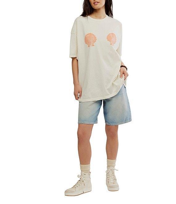 Free People We The Free Shell Graphic Print Crew Neck Short Sleeve Oversize Boxy Tee Product Image