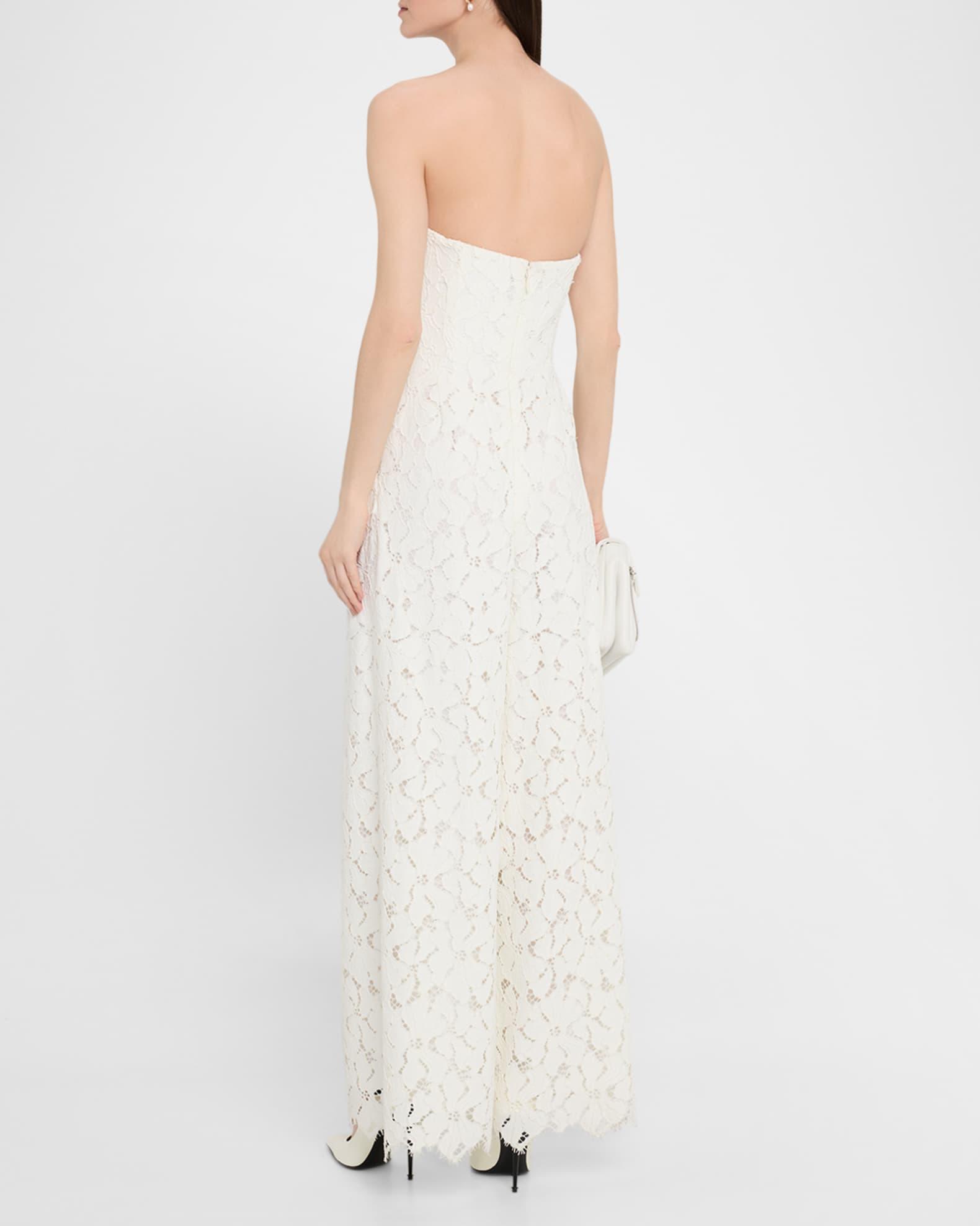 Rebecca Strapless Corded Lace Wide-Leg Jumpsuit Product Image