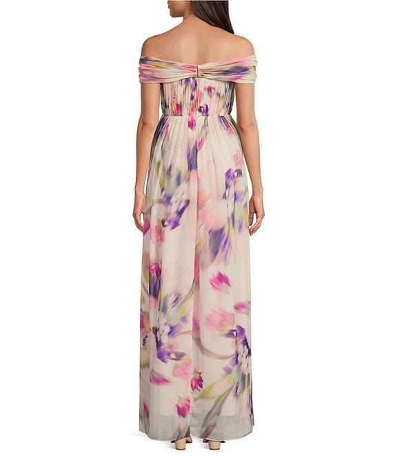 Alex Marie Janet Chiffon Off-The-Shoulder Gown Product Image