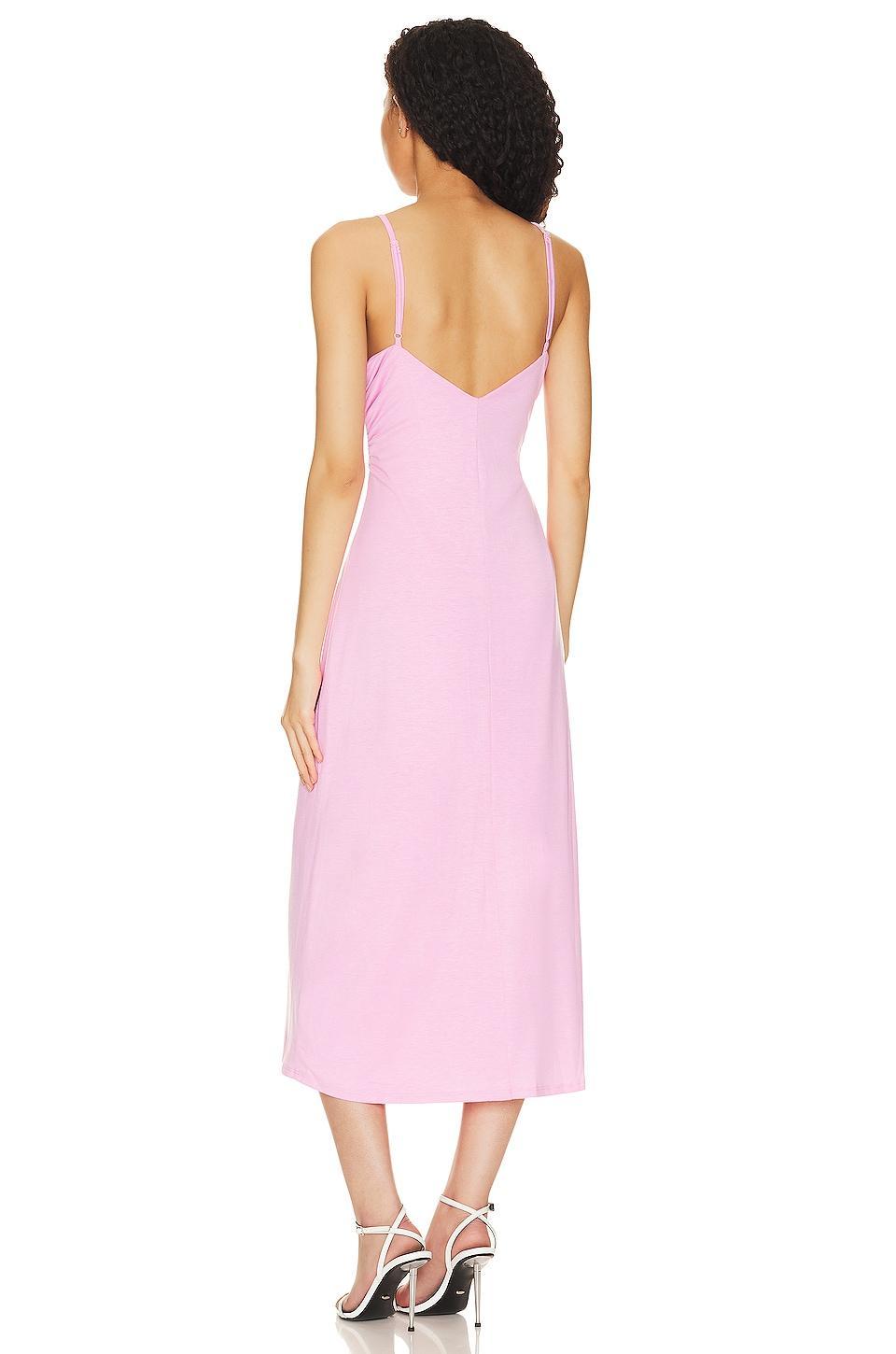 Women's ALEXIA ADMOR Crewneck Draped Midi Sheath Dress, Size: Small, Pink Product Image