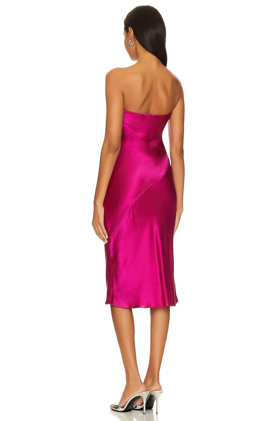 Shiran Strapless Midi Dress Amanda Uprichard Product Image