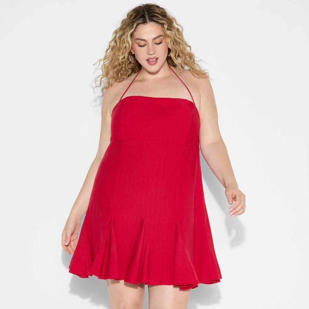 Women's Godet Halter Mini A-Line Dress - Wild Fable™ Product Image