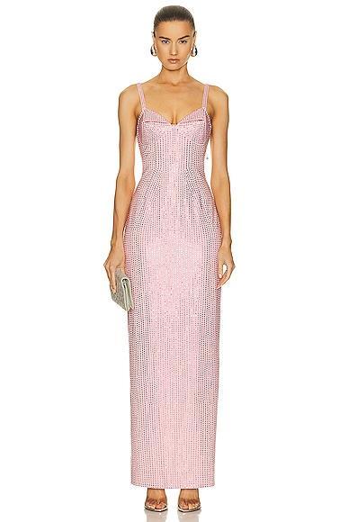 AREA Crystal Embellished Gown Rose. (also in ). Product Image