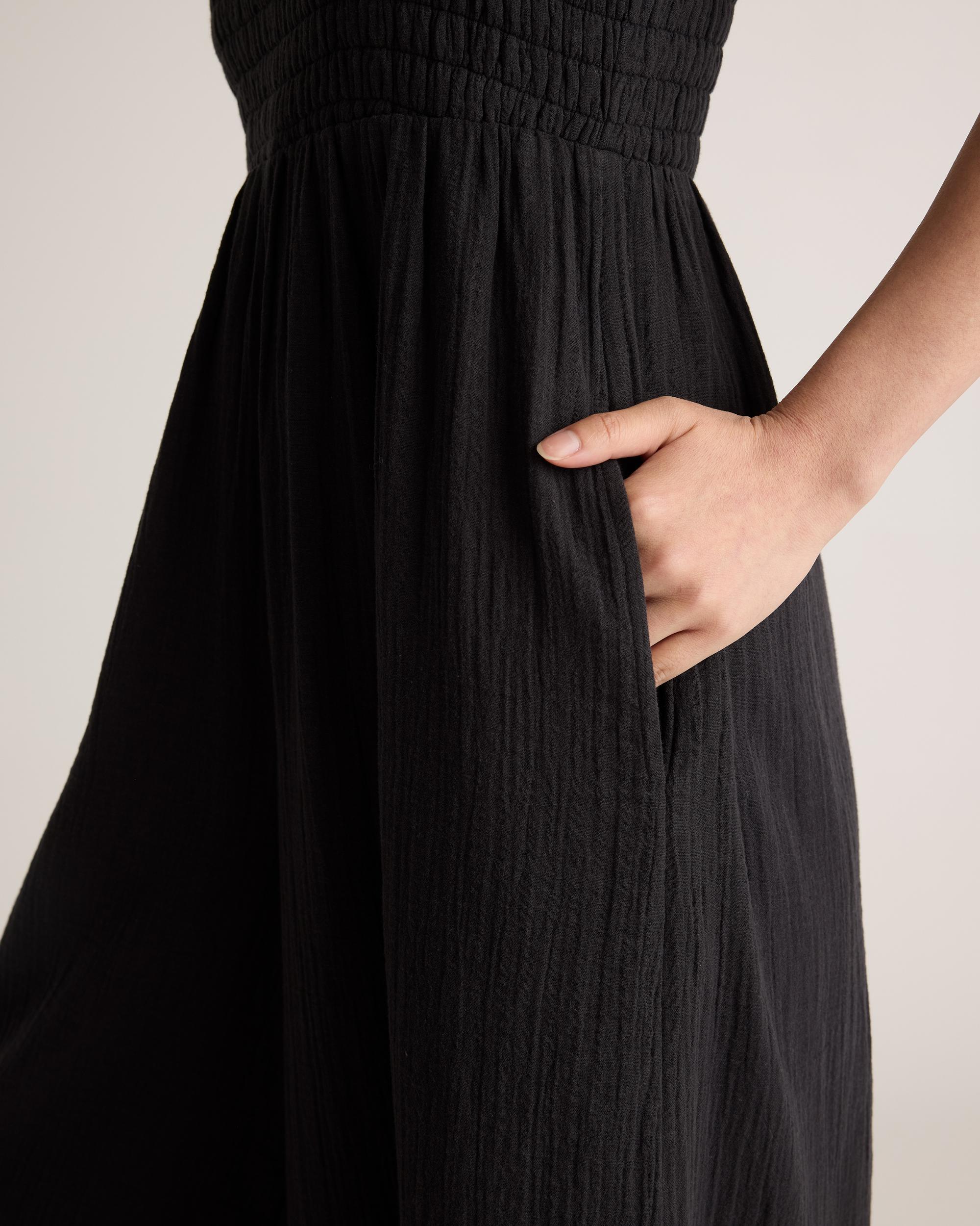 Quince | Women's Gauze Smocked Wide Leg Jumpsuit Organic Cotton Product Image