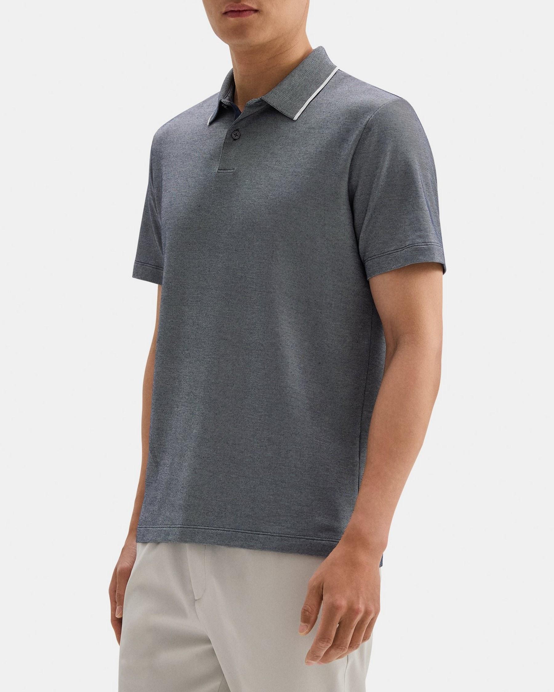 Polo Shirt in Stretch Cotton-Blend Twill Product Image