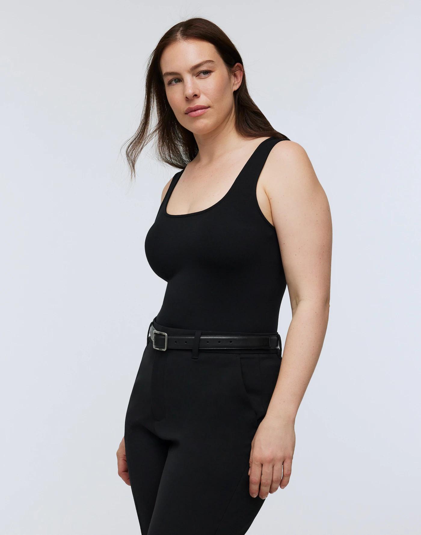 Wide-Strap Tank Thong Bodysuit Product Image
