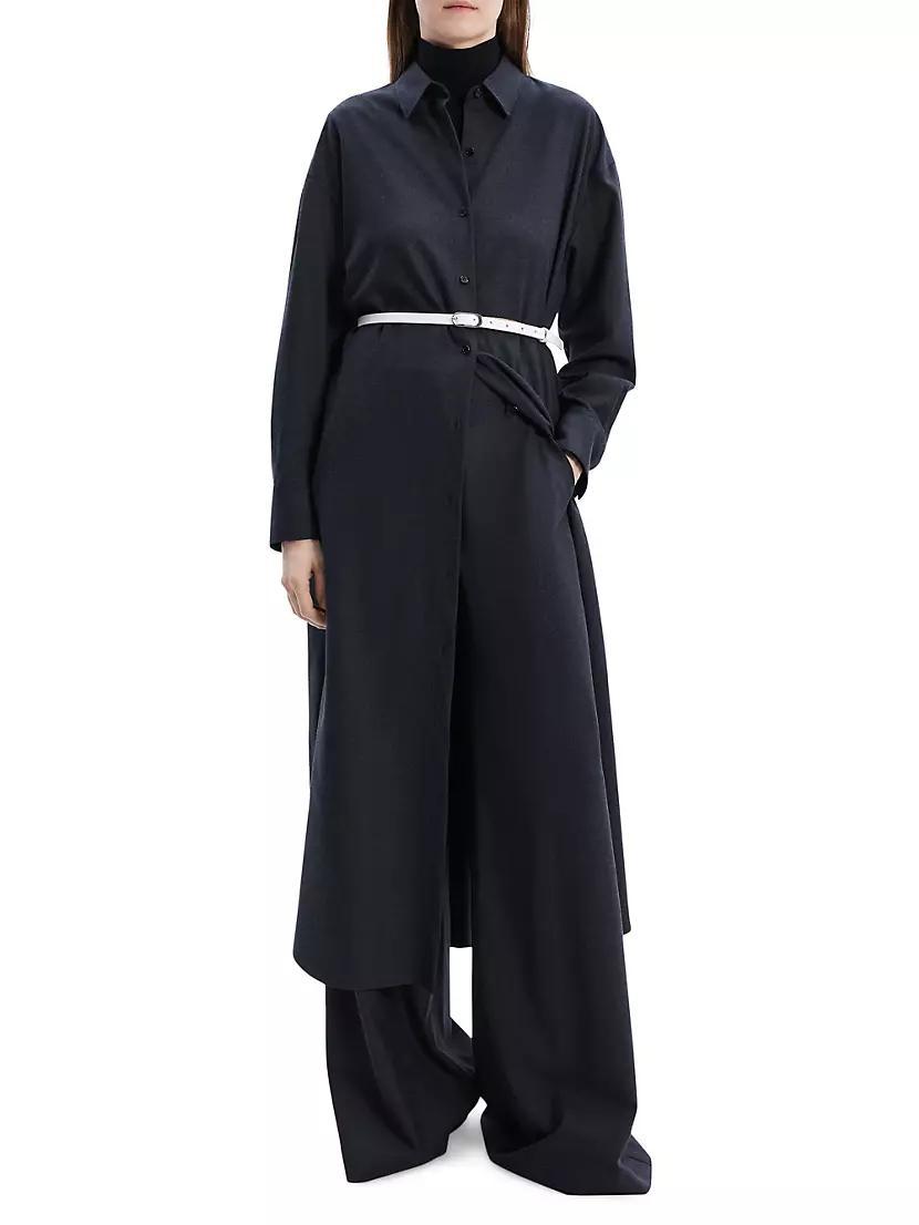 Womens Oversized Wool-Blend Maxi-Shirtdress Product Image