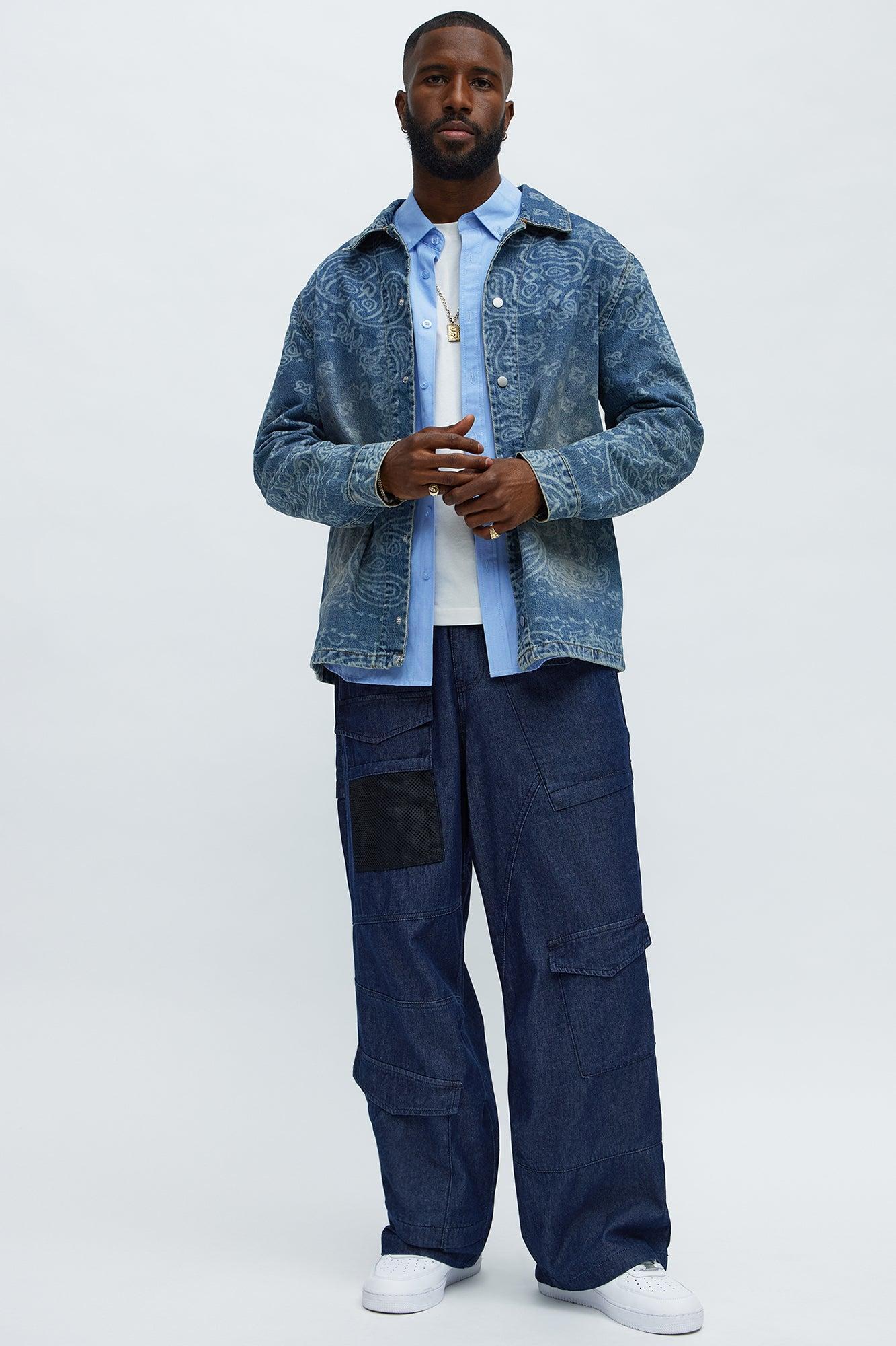 Max Cargo Baggy Pants - Indigo Product Image