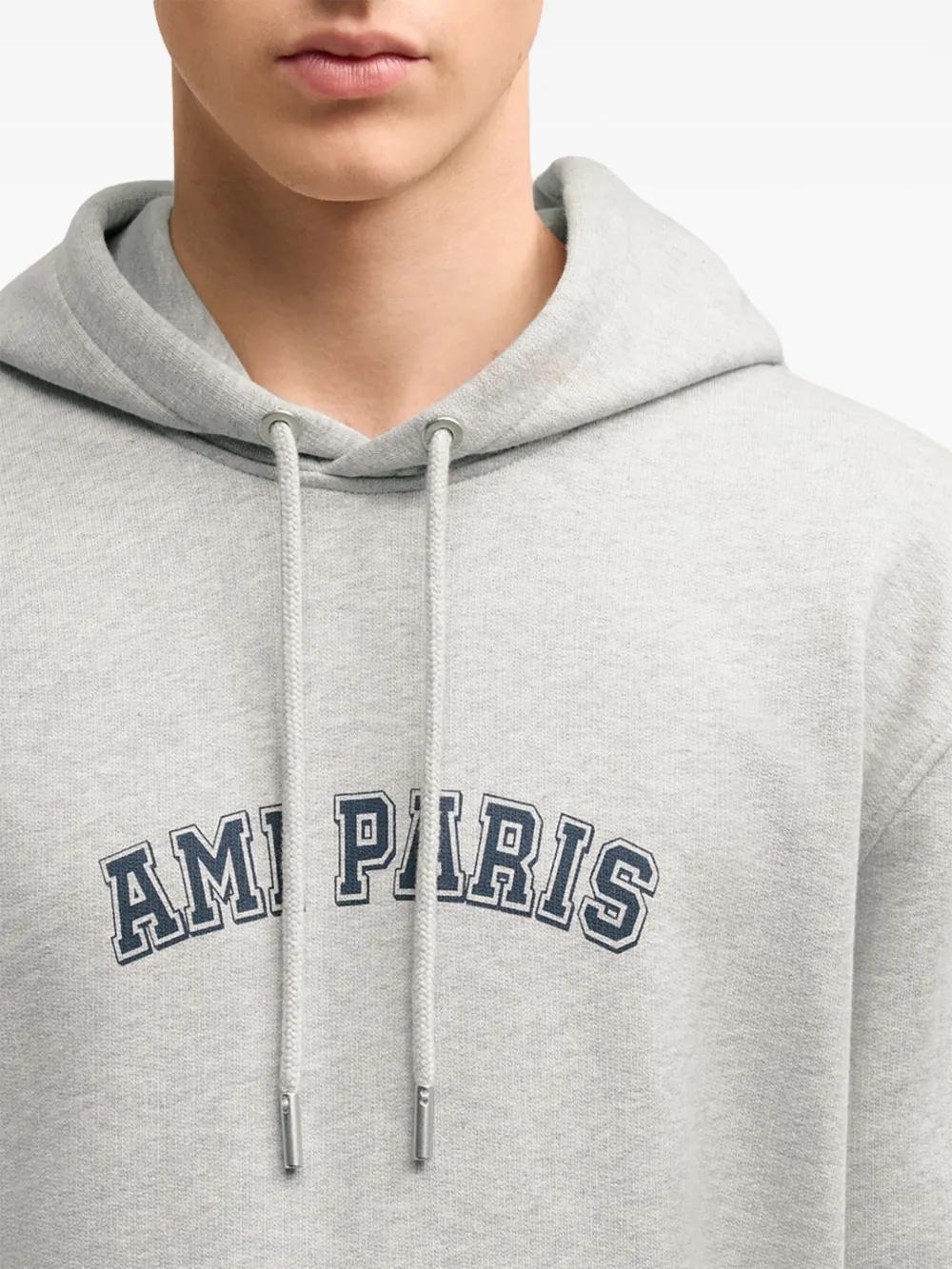 logo-print cotton hoodie Product Image