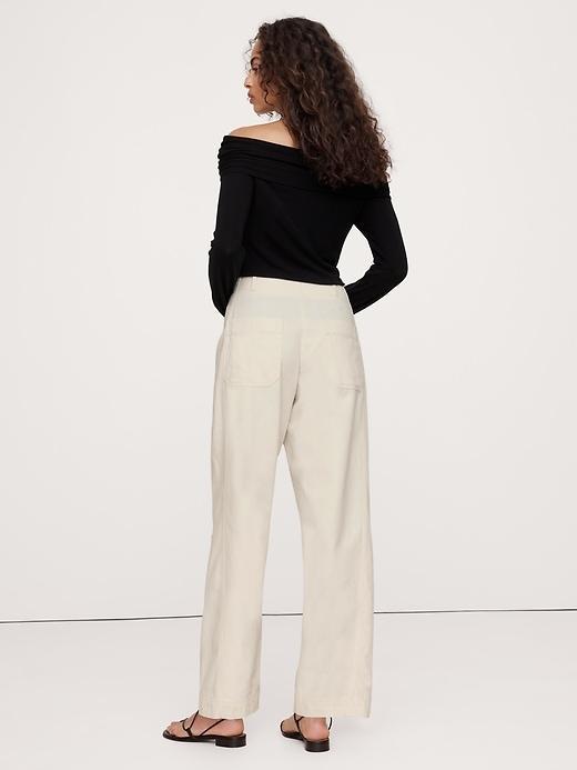 Mid-Rise Barrel-Leg Utility Pant Product Image