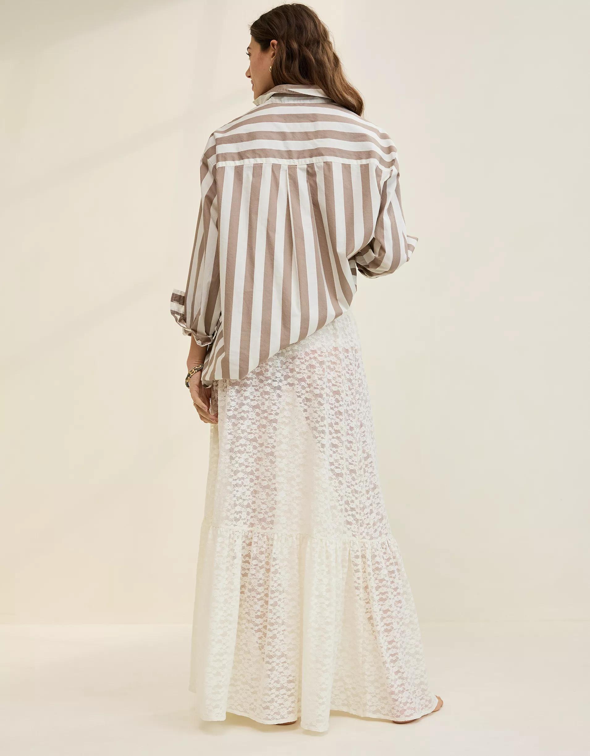 Aerie Tiered Lace Maxi Skirt Product Image