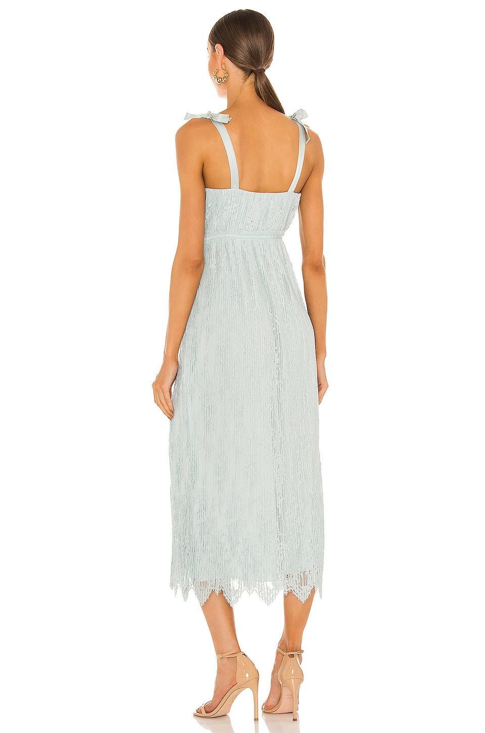 Bonnie Silk Lace Plisse Strapless Bustier Midi Dress Product Image