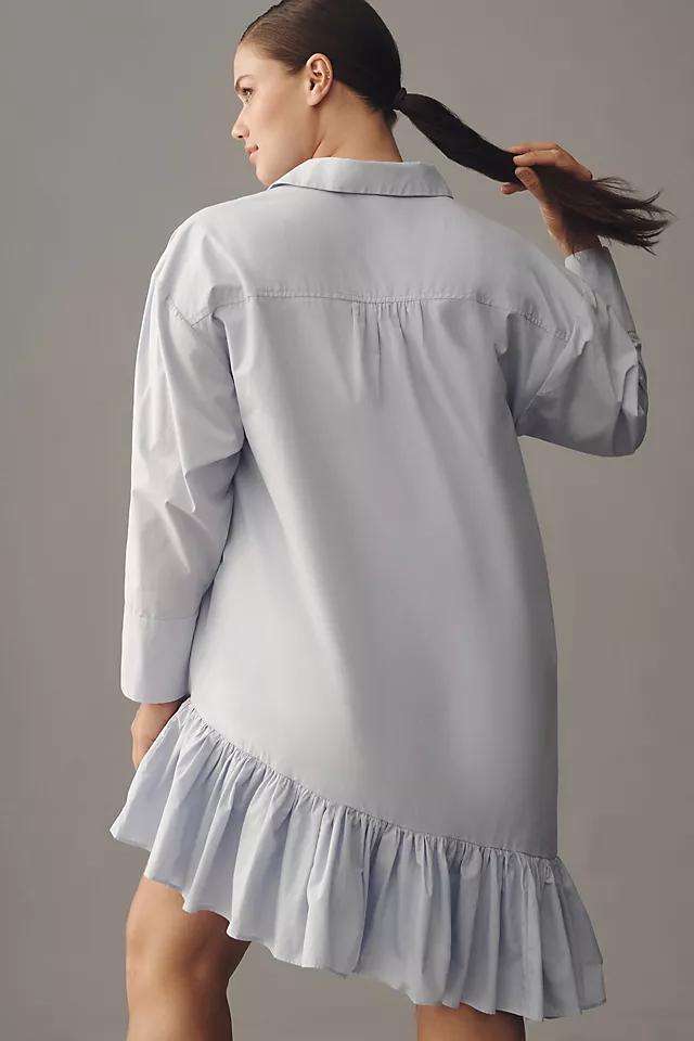 Maeve Long-Sleeve 3D Bows Asymmetrical Mini Dress Product Image