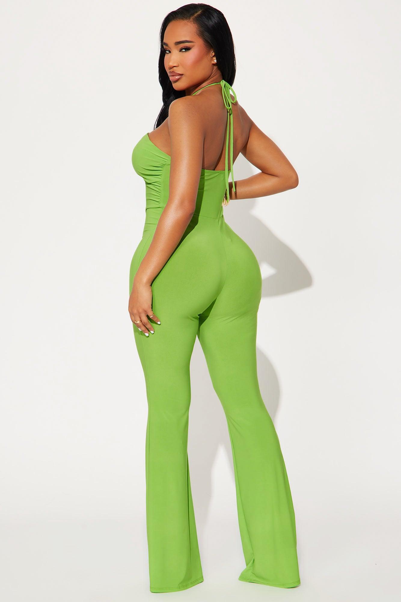 Hannah Halter Jumpsuit - Green Product Image