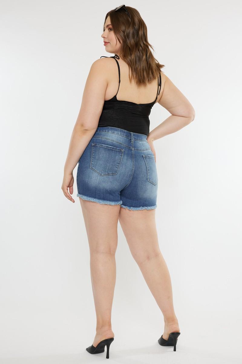 Plus Size High Rise Shorts Product Image
