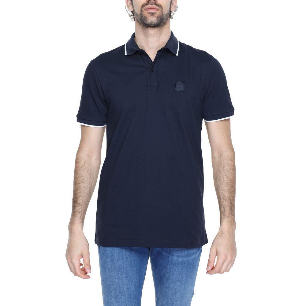 HUGO BOSS Cotton Polo Men's Shirt In Blue Product Image