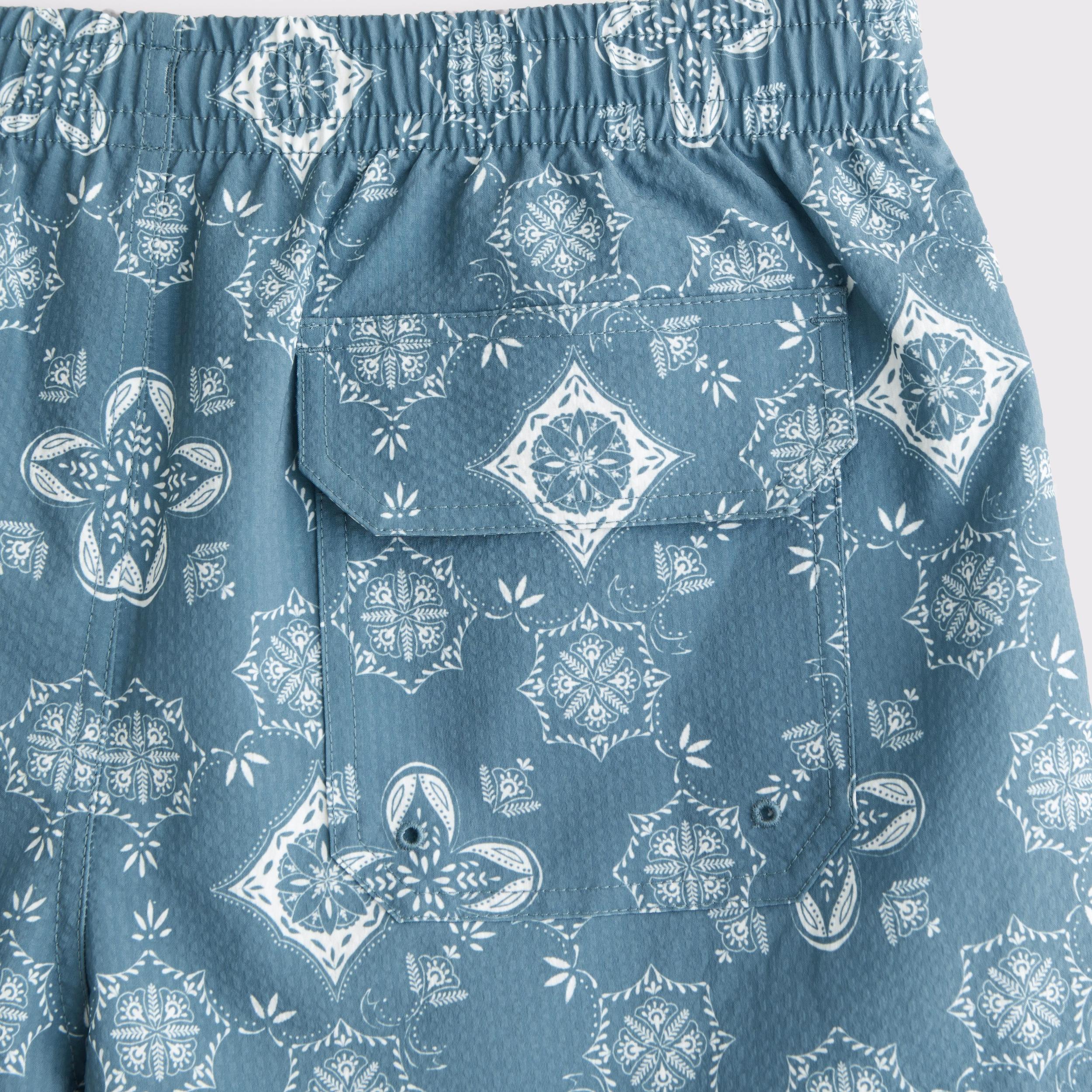 Pull-On Wide Seersucker Swim Trunk Product Image