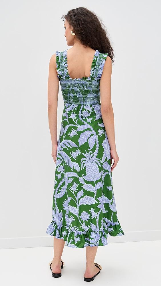 FARM Rio Tropical Swing Green Sleeveless Midi Dress | Shopbop Product Image