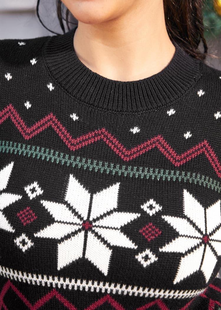 Whimsical Winter Puff Shoulder Sweater Product Image