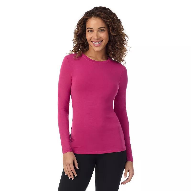 Women's Cuddl Duds® Softwear with Stretch Long Sleeve Top, Size: Medium, Ivory Houndsto Product Image