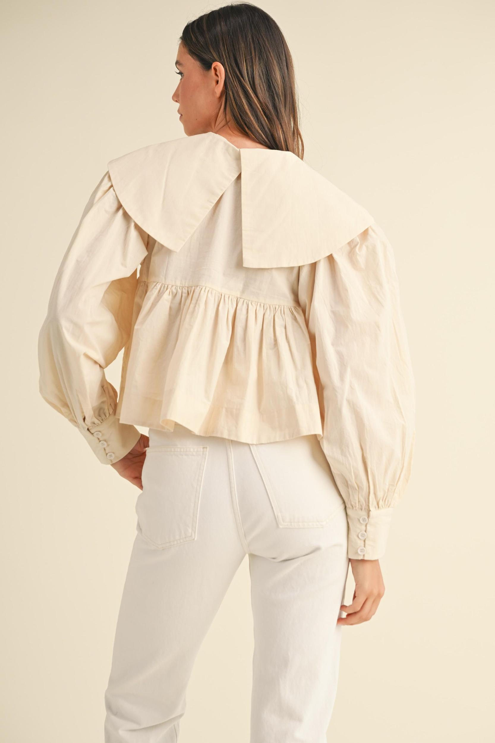 Oversized Smocked Blouse Product Image