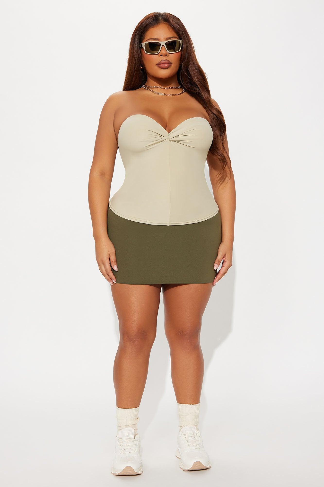 Second Skin Twist Tube Top - Stone Product Image