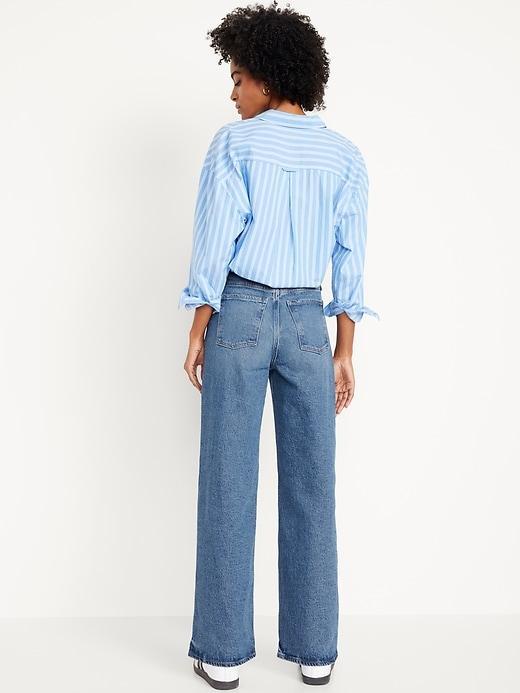 Extra High-Waisted Sky-Hi Wide-Leg Jeans Product Image