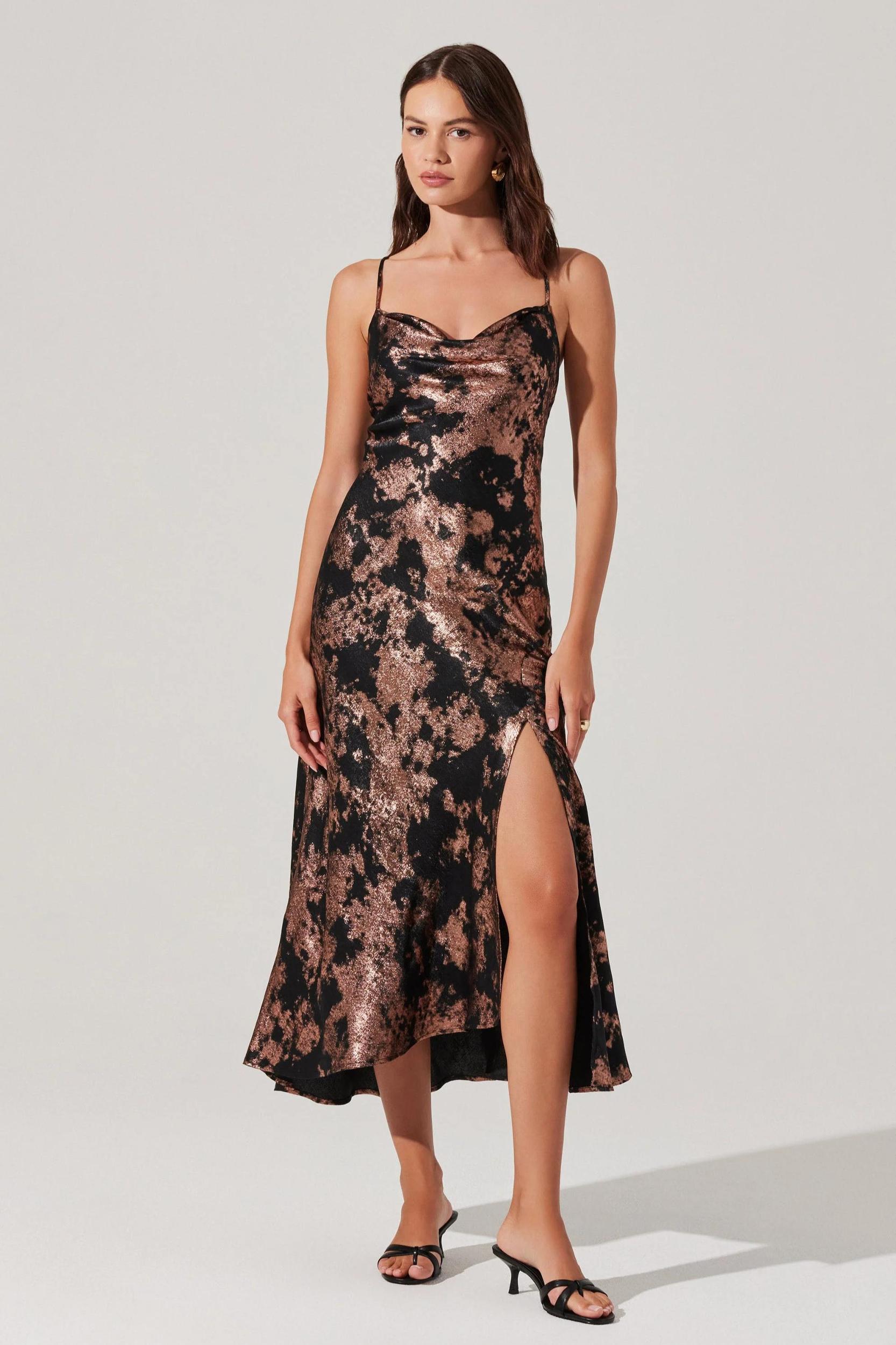 Gaia Metallic Maxi Dress Product Image