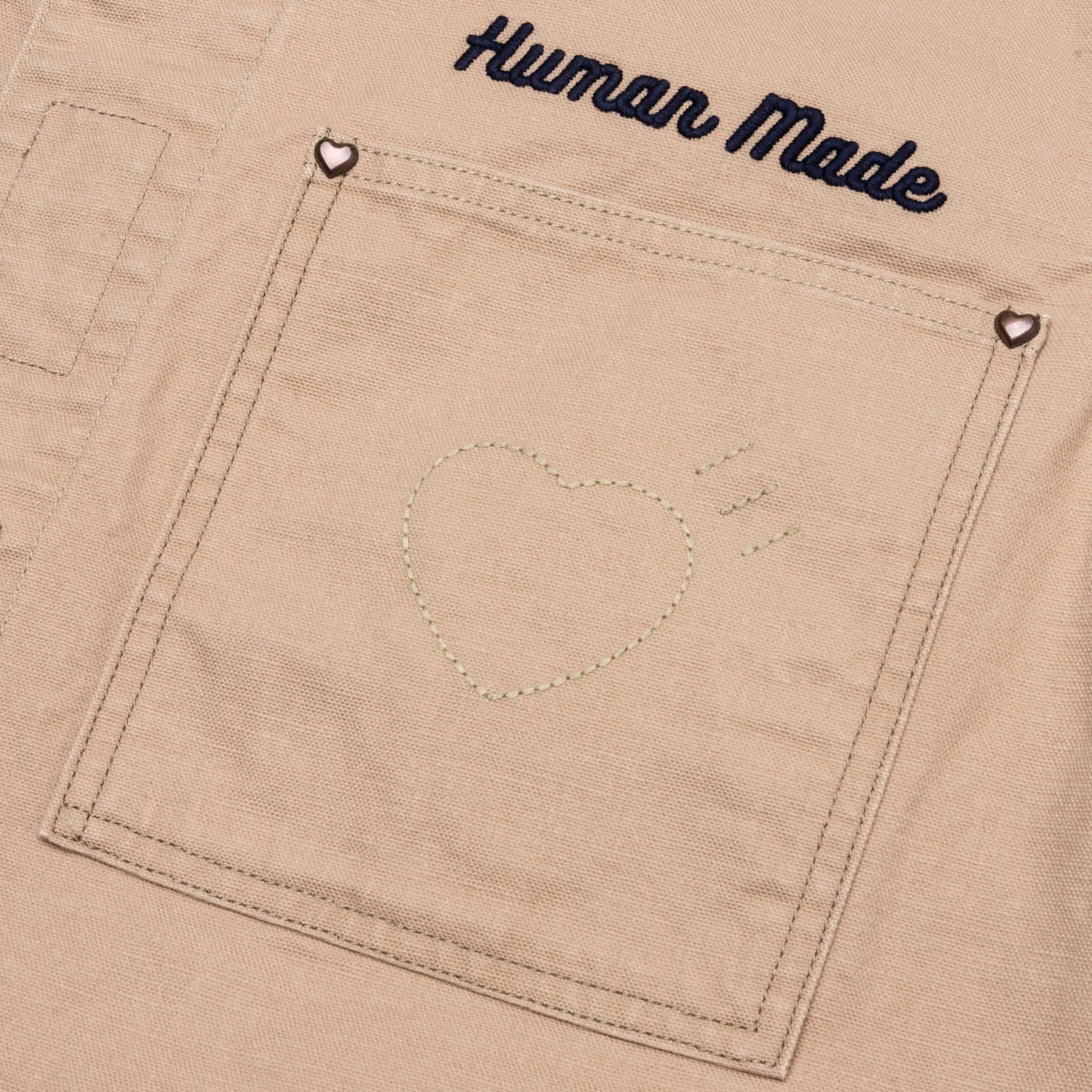 Washed Duck Coverall Jacket - Beige Male Product Image