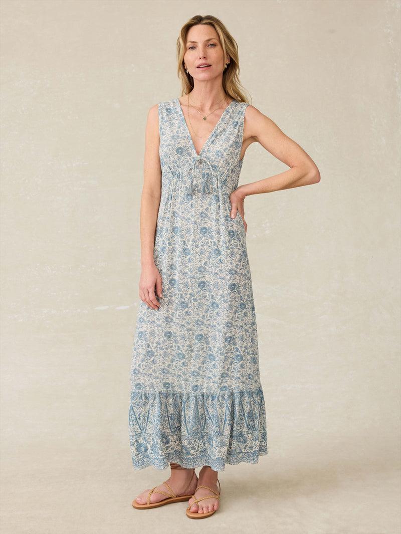 Eden Dress - Blue Water Floral Product Image