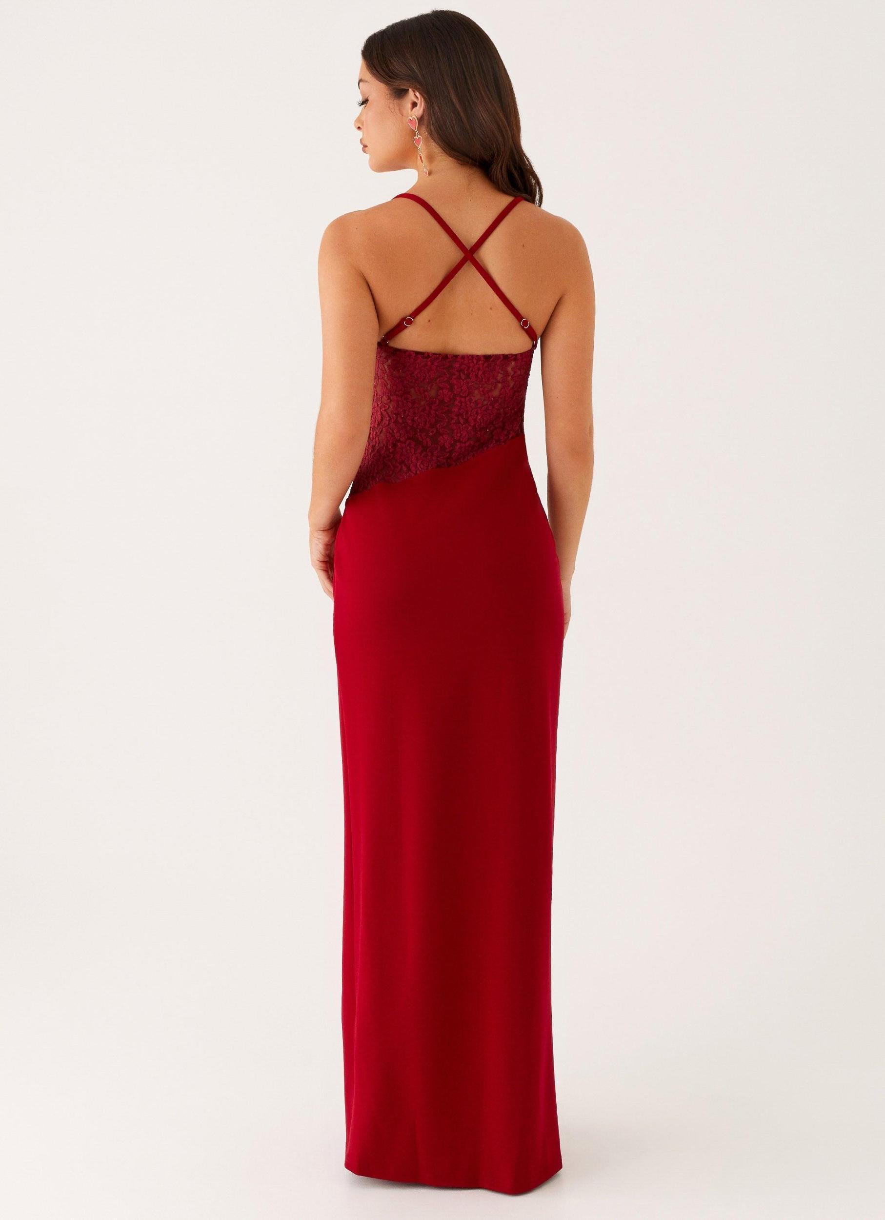 Heartbreaker Maxi Dress - Deep Red Product Image
