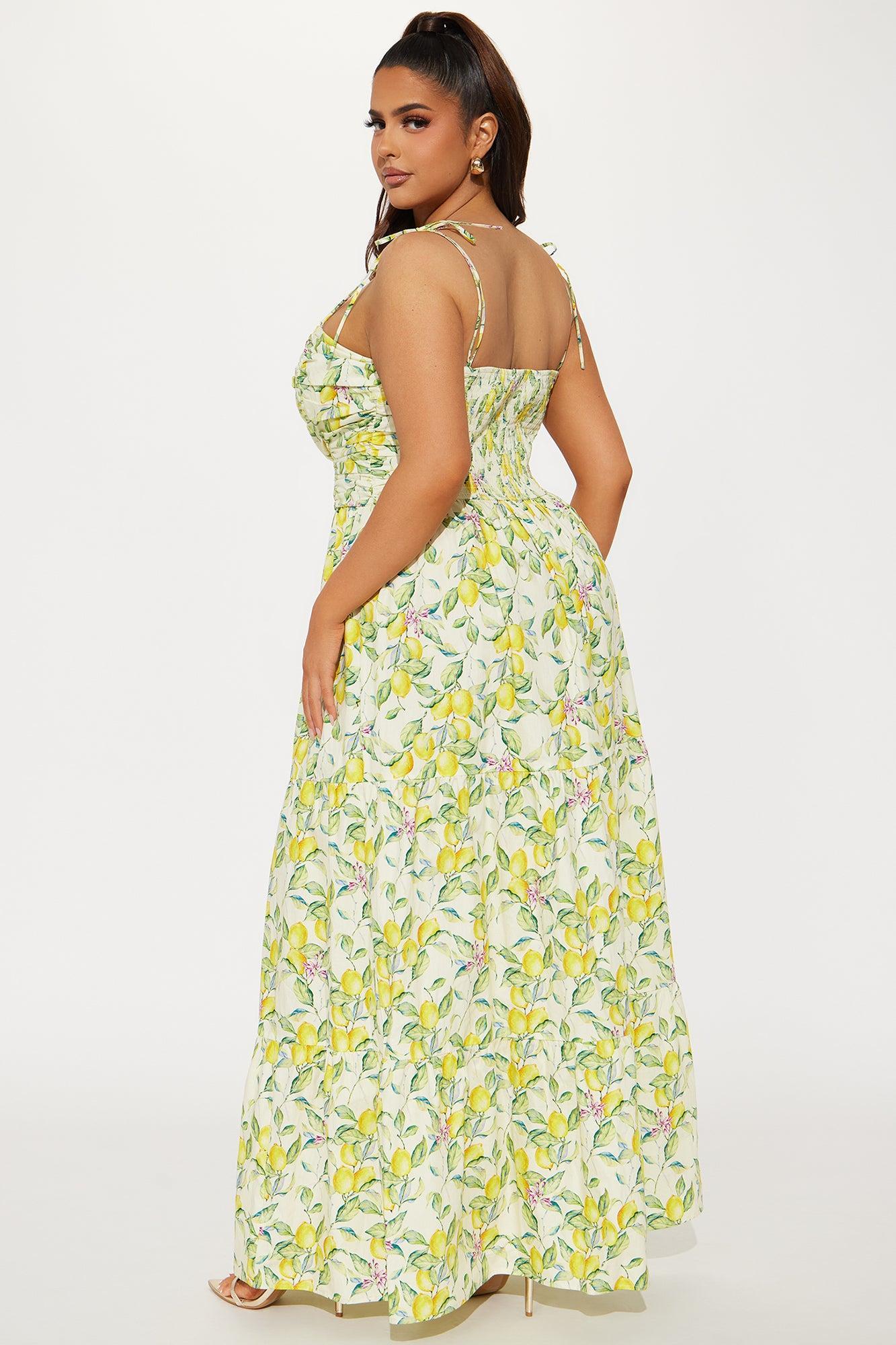 Life Gives You Lemons Maxi Dress - Yellow/combo Product Image